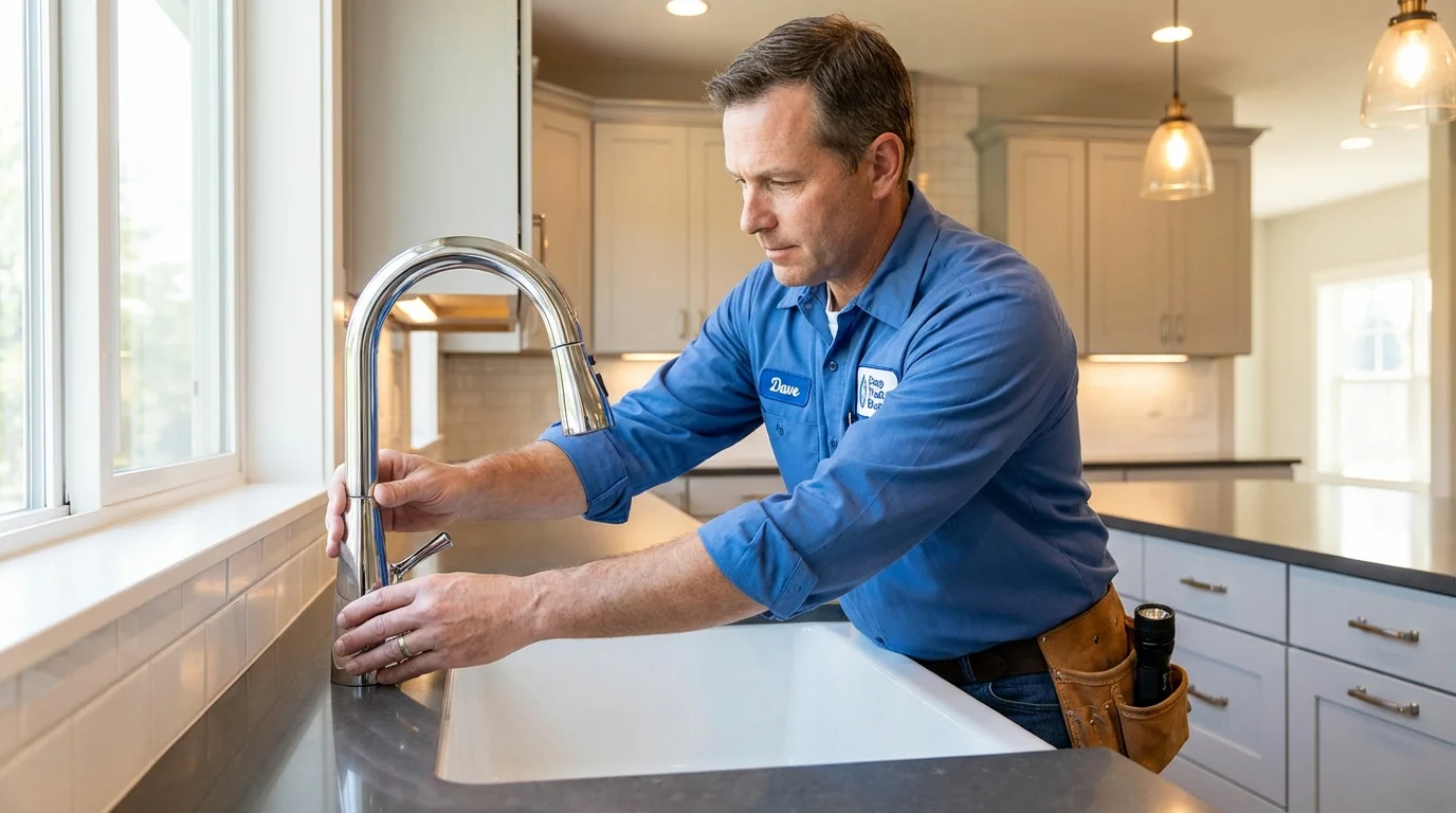 Kitchen faucet installation by Johns Plumbing LLC in Lubbock